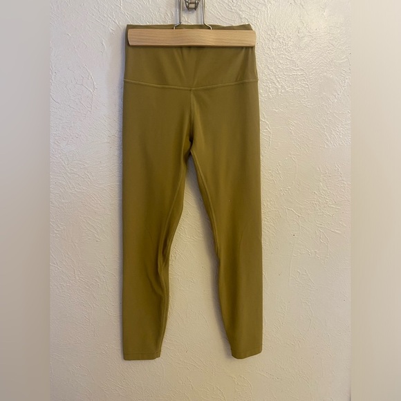 Lululemon Athletica Olive Green Leggings with High Waist and Side Stripe - Picture 5 of 7